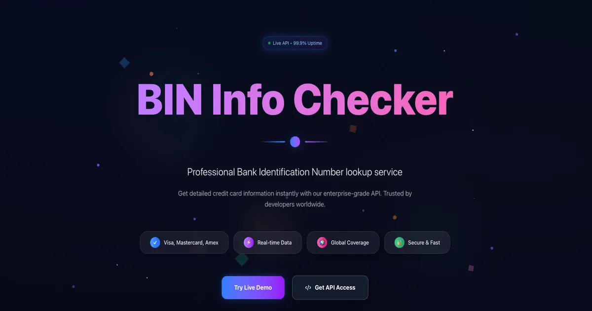 BIN Info Checker product banner